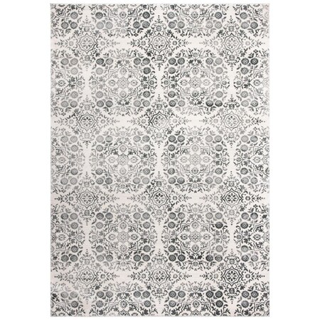 Safavieh 6 ft. 7 in. x 6 ft. 7 in. Isabella Square Power Loomed Rug, Charcoal & Ivory ISA958H-7SQ